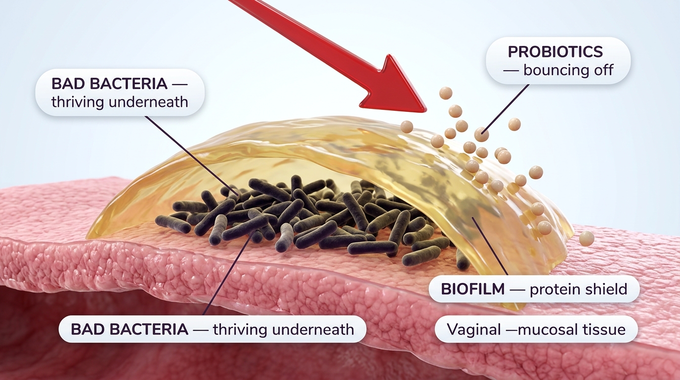 Biofilm creates a protective shield that makes bacteria up to 1,000x more resistant