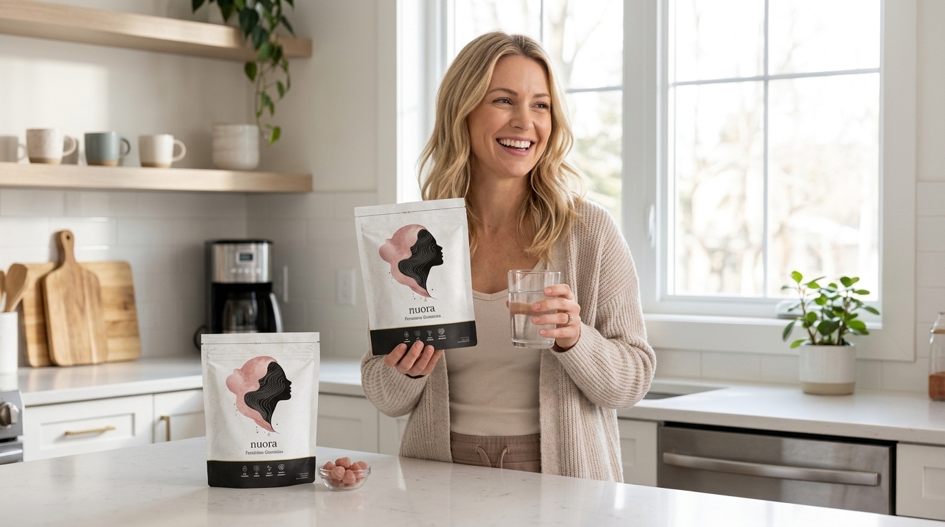 Nuora Gummies — a 3-in-1 formulation women describe as naturally sweet and pure