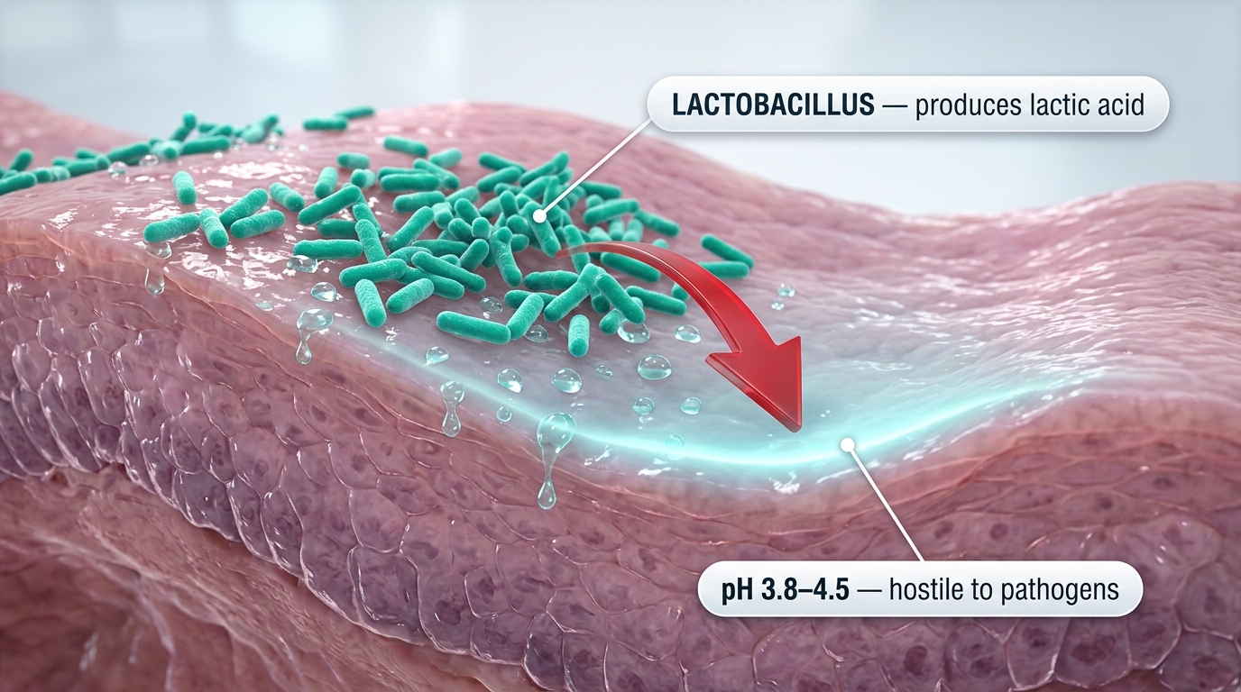 How Lactobacillus creates an acidic shield that protects feminine health