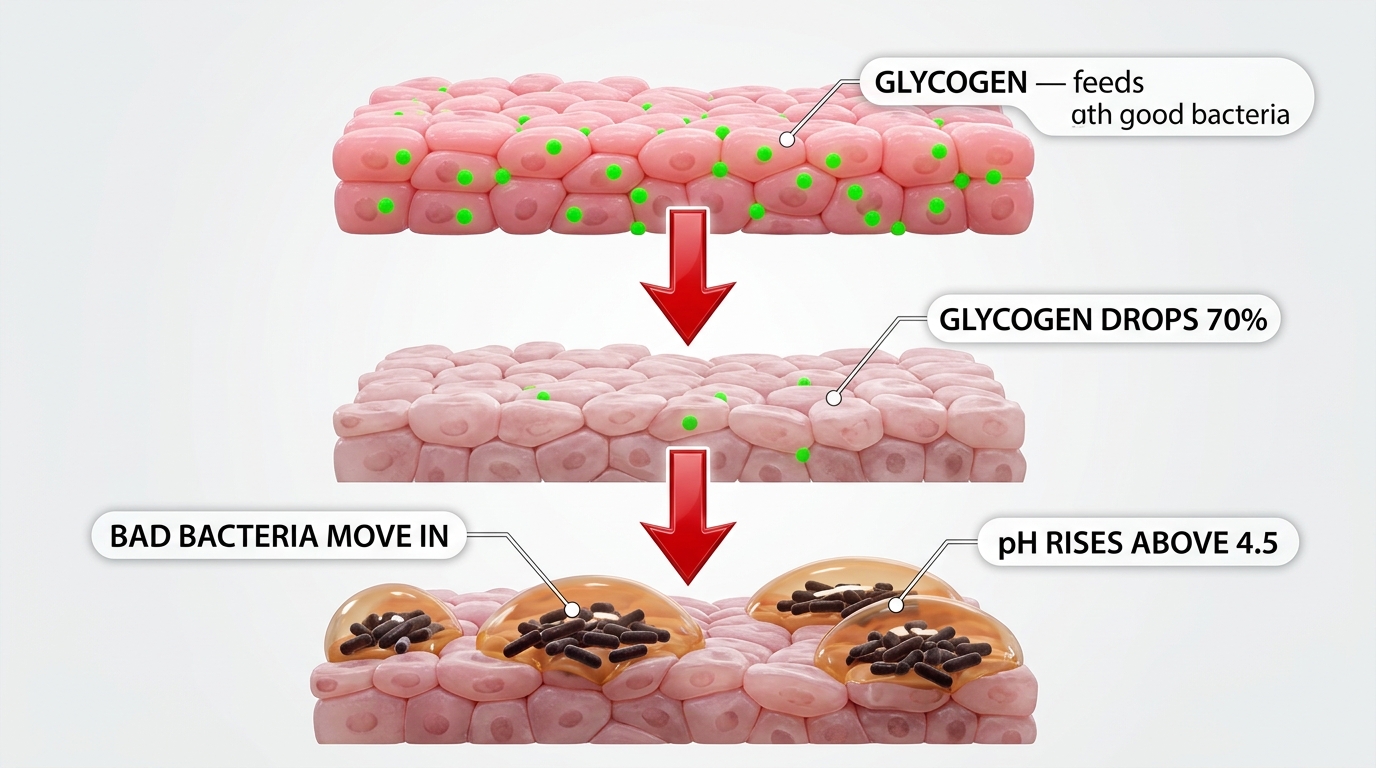 How glycogen loss triggers the dryness cascade